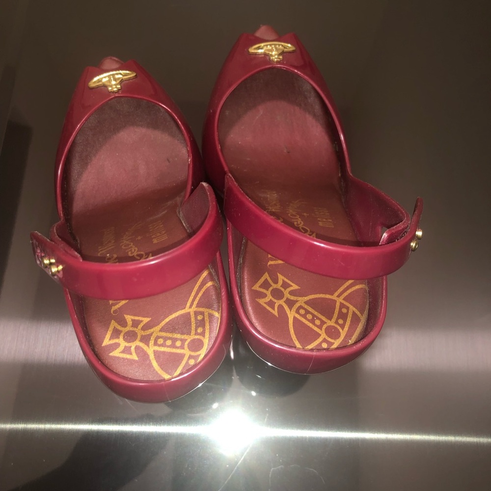 Vivienne Westwood x Melissa burgundy rubber heel